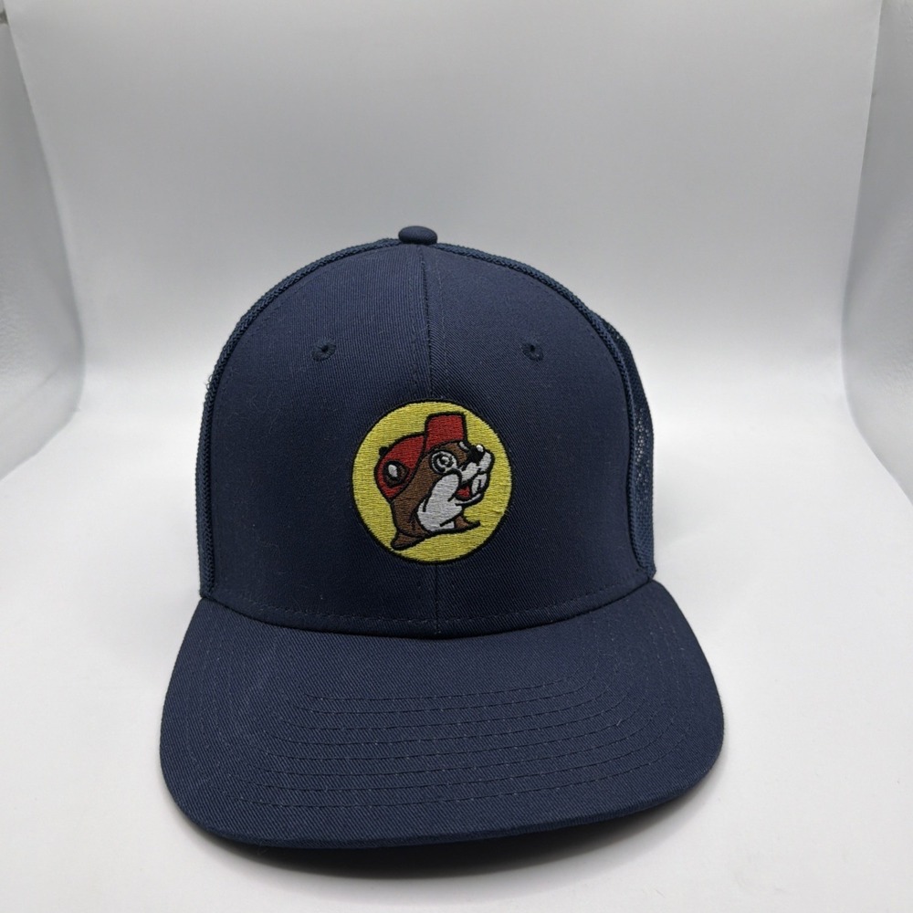 Buc-ee's Beaver Logo Trucker Hat Cap Navy Mesh Back